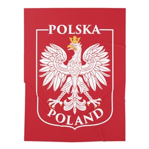 Polska Polish Eagle Vintage Distressed Poland Coat Of Arms Baby Swaddle Blanket