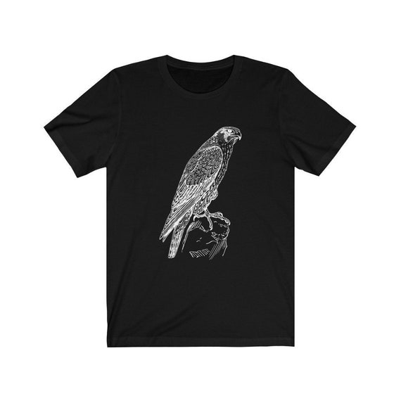 Peregrine Falcon Tee: Bird Lover Gift, Falconer Sketch