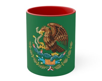 Mexico Flag Coffee Mug – Patriotic Mexican Eagle Cup – Mexican Heritage Gift for Proud Latinos