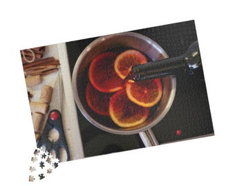 Mulled Wine with Orange Slices Puzzle |Cozy Kitchen Jigsaw