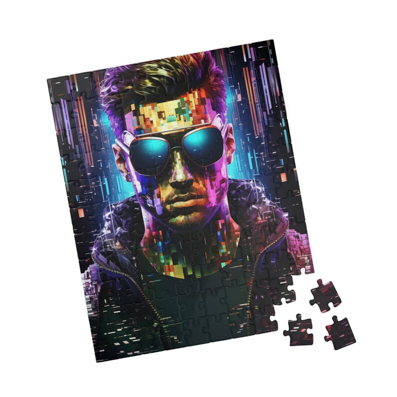 Cyberpunk Visionary Jigsaw Puzzle - Digital Art Portrait (110, 252, 520 ...
