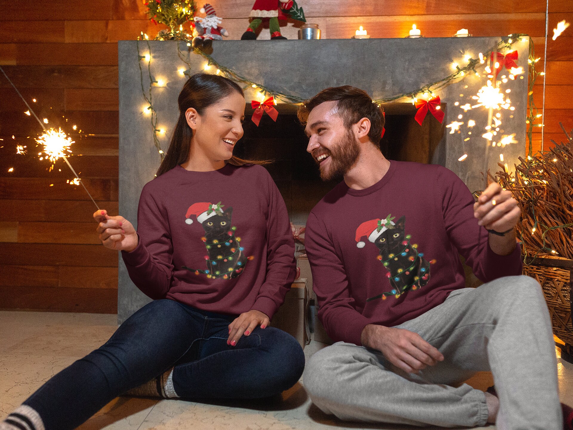 christmas lights sweatshirt