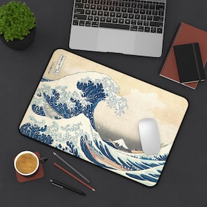 Tapete de escritorio con la imagen del tsunami de la Gran Ola de Kanagawa de Hokusai