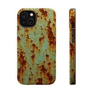 Rustcore Carnage Case | Cracked Blue Paint & Savage Rust iPhone Armor Magnetic Tough Cases