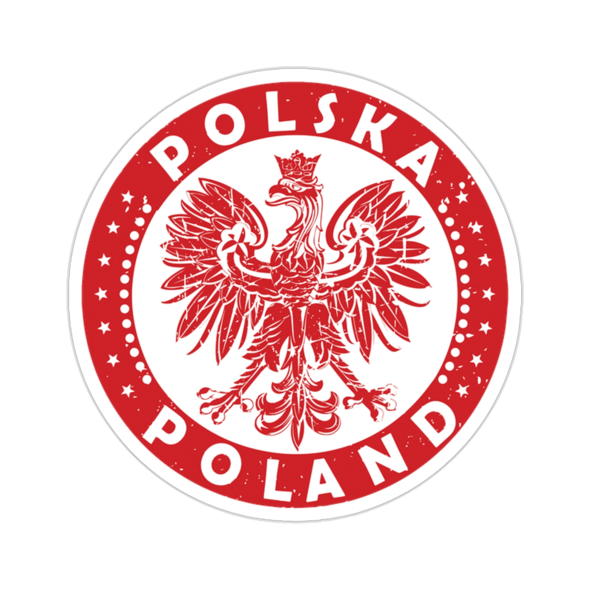 Poland Polish Eagle Chrome Decal Sticker Badge - 1.8 Inch - Car Motorcycle