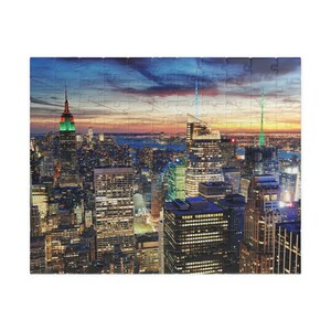 New York City Skyline With Urban Skyscrapers at Sunset Jigsaw Puzzle ...