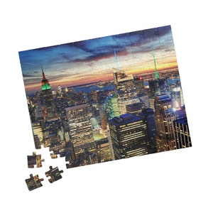 New York City Skyline With Urban Skyscrapers at Sunset Jigsaw Puzzle ...