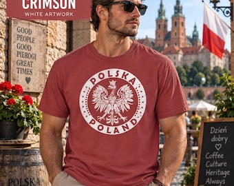 Polska Eagle Crest T-shirt | Poland Coat of Arms, Polish Emblem Tee