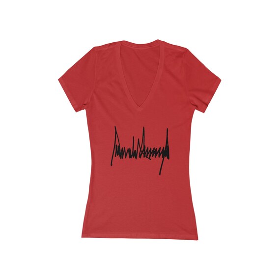 Donald Trump Signature Women's V-Neck Tee: Slim Fit Cotton