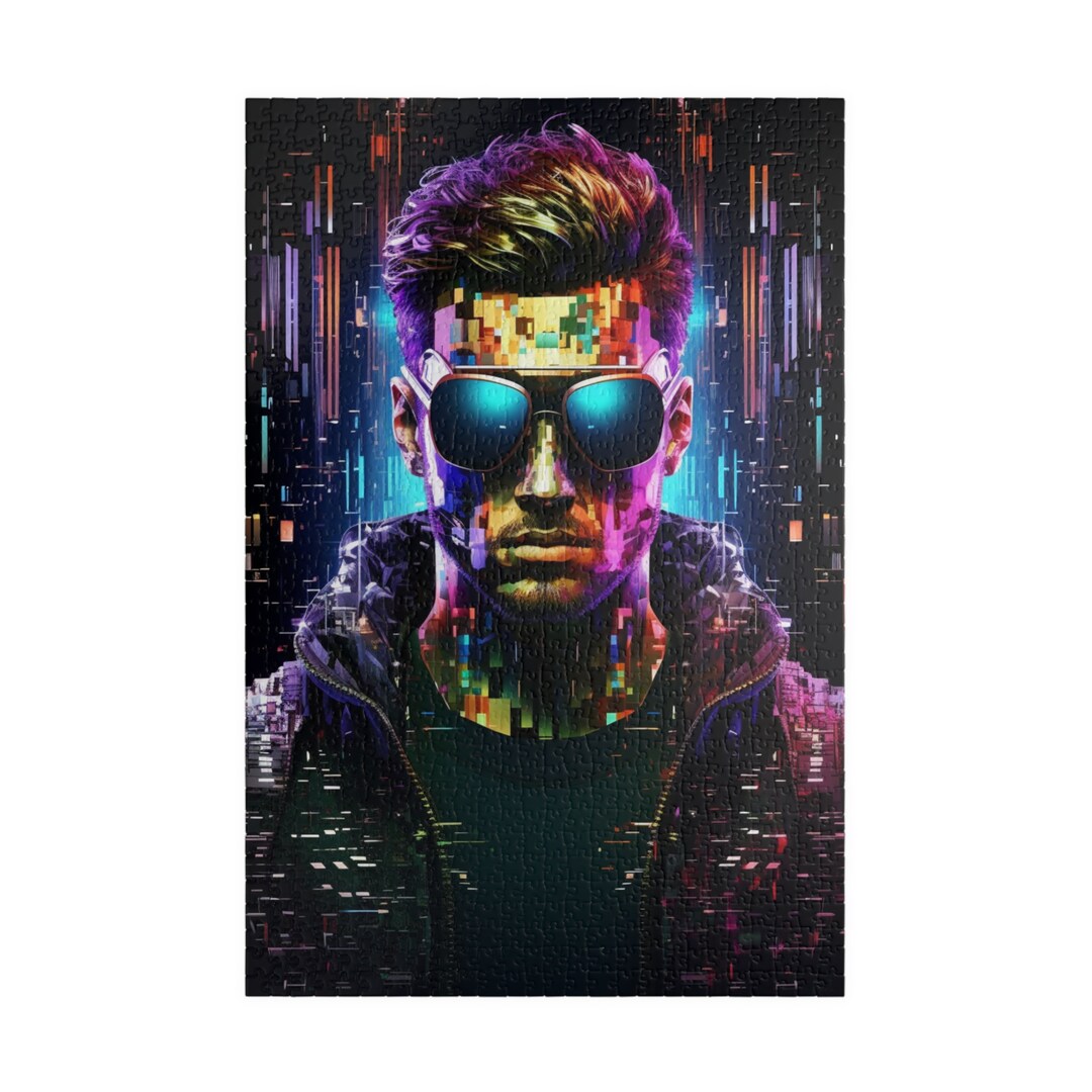 Cyberpunk Visionary Jigsaw Puzzle Digital Art Portrait 110, 252, 520 ...