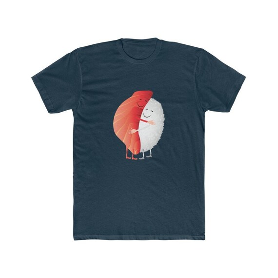 Nigiri Sushi Hug Fish Hugging Rice Cute Premium Cotton Crew Tee - Etsy