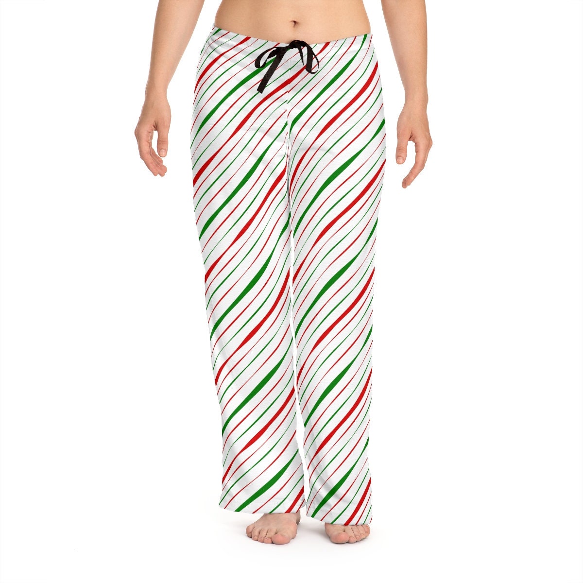 Christmas Peppermint Candy Cane Thin Stripes Pattern Women s