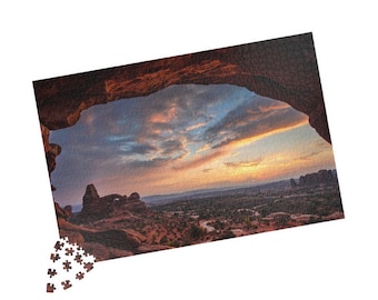 Arches National Park Sunset Jigsaw Puzzle: Moab, Utah Landscape