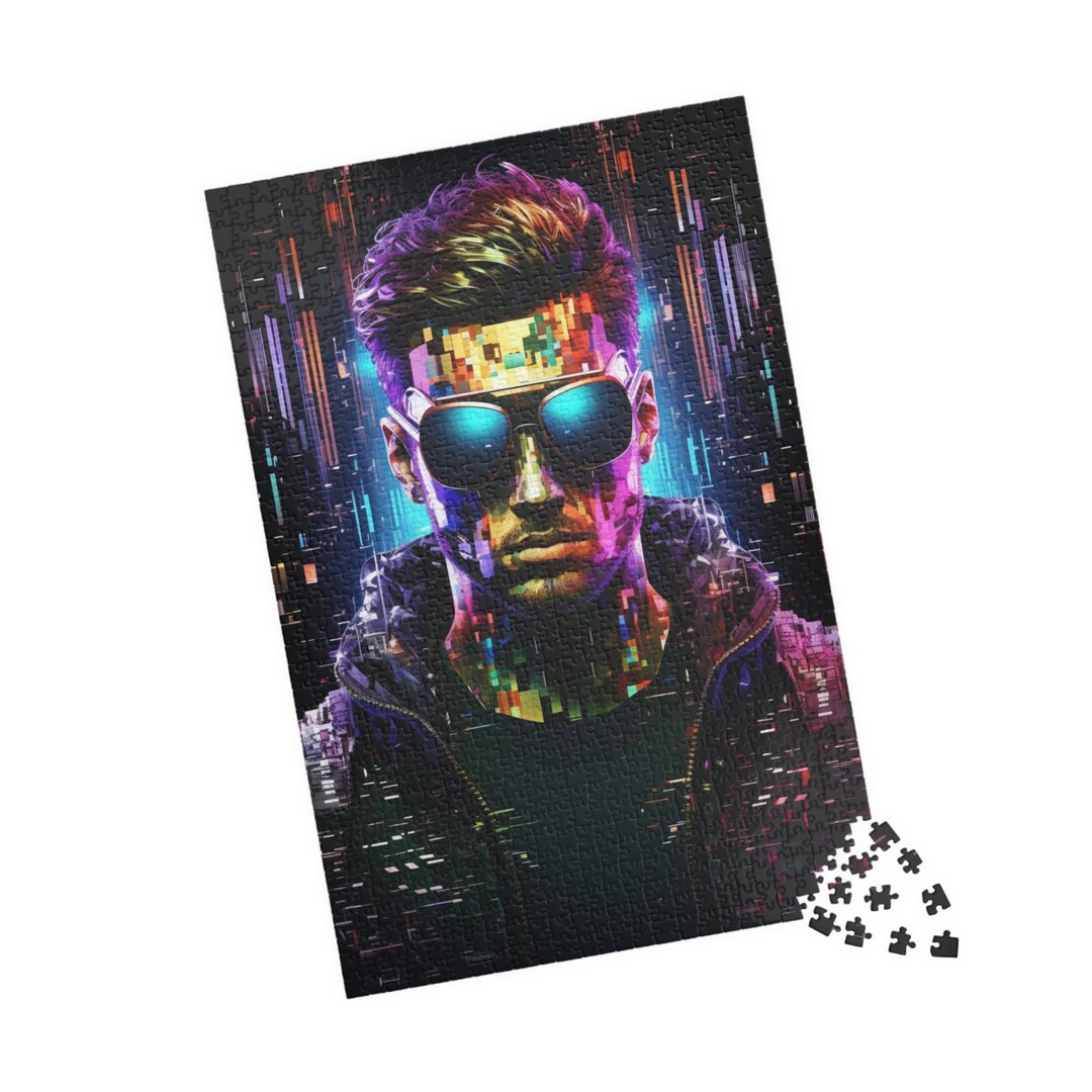 Cyberpunk Visionary Jigsaw Puzzle - Digital Art Portrait (110, 252, 520 ...