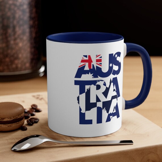 Australian Flag Patriotic Aussie Accent Coffee Mug, 11oz - Etsy