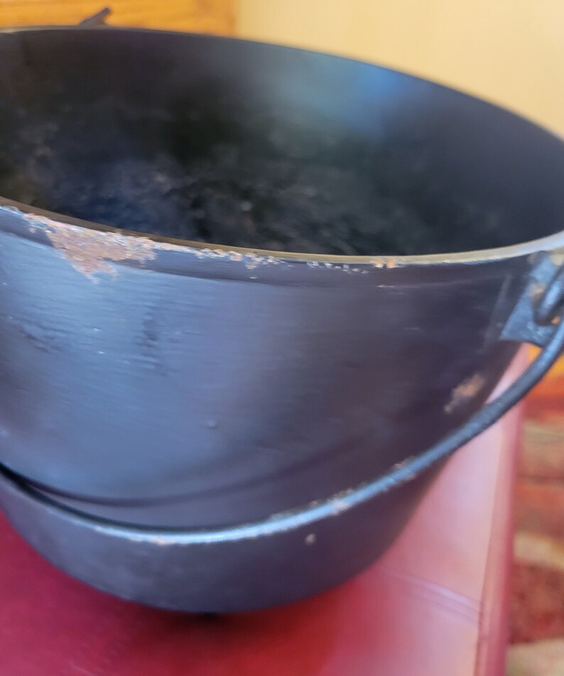 Vintage Collectible Cast Iron Fireplace Kettle With Handle Etsy