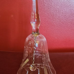 Collectible Vintage Davis Hand Cut Glass Bell