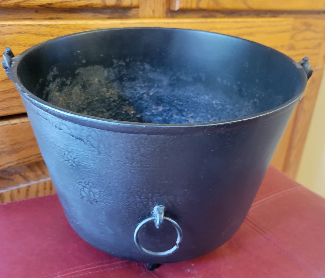 Vintage Collectible Cast Iron Fireplace Kettle With Handle Etsy
