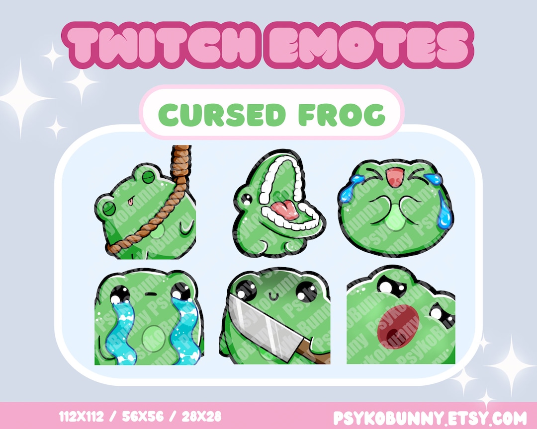 Chibi Cursed Frog Meme Emotes - Twitch Youtube Discord Streaming, Digital  Stickers, Stream Decor, Offensive, Noose, Knife, Sadge, Keke - Etsy Canada