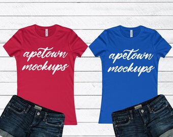 Download Blank Tee Bella + Canvas | 6004 | Royal Red Holiday Mock ...