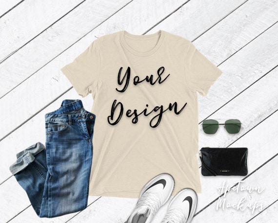 Shirt Mockup Bella Canvas 3413 Oatmeal Triblend Shirt Mockup Bella Canvas 3413 Oatmeal Triblend