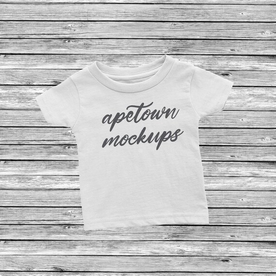 Download White Infant Toddler Blank T-Shirt Flat Lay Mock Up