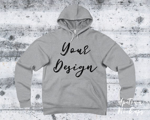 Download Athletic Grey Hoodie Sweater 3719 Bella Flat Lay Mockup ...