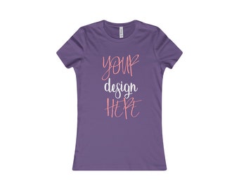 Download Free Purple bella 6004 T-Shirt Flat Lay Mockup - Digital Clothing Mock up - Shirt Display - Women's - transparent png Vinyl Apparel Display PSD Template