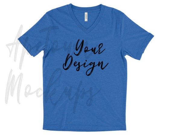 Vneck Bella Canvas 3415 True Royal