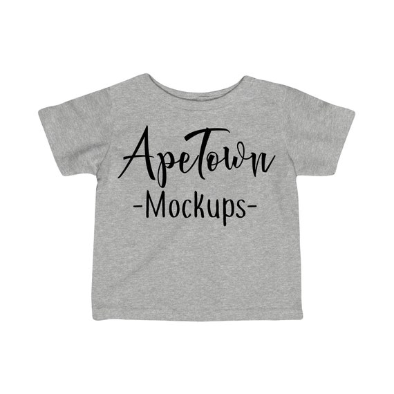 Download Free Heather Grey Toddler Infant-Shirt Rabbit Skins Mock ...