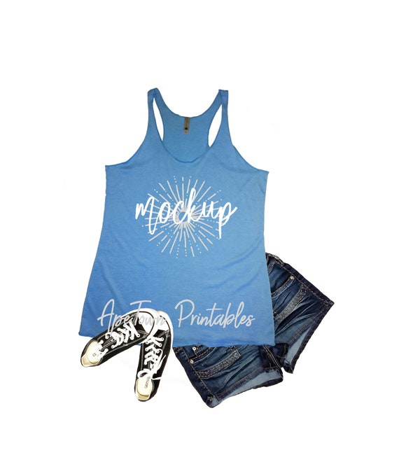 Next Level 6733 Blue Racerback Tank Top T-Shirt