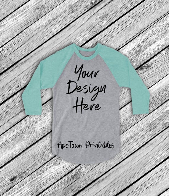 Blank Raglan Flat Lay Mockup Digital Clothing Mock