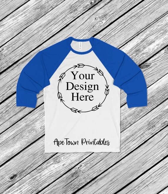 Download Free Raglan 3 4 Sleeve T-Shirt Flat Lay Mockup Clothing ...