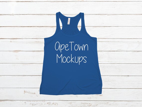 Bella Canvas 8800 Tank Flat Lay Racerback Tank Mockup Royal Etsy