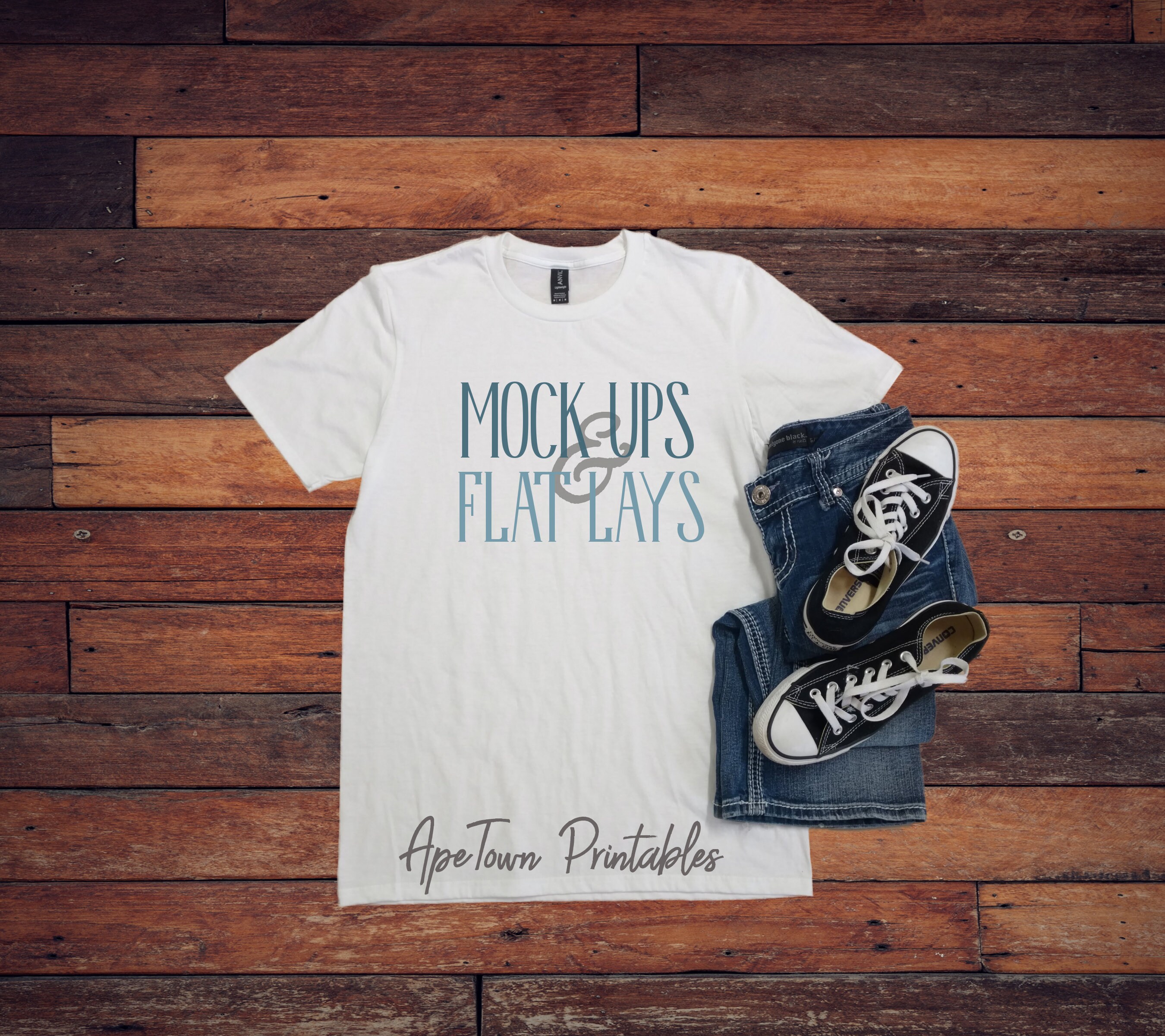 Download White T-Shirt FlatLay Mock Up Digital Mockup Unisex | Etsy