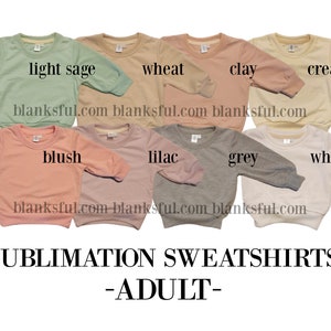 A (9 COLORS) 100% Polyester Adult Blank Sublimation Sweater