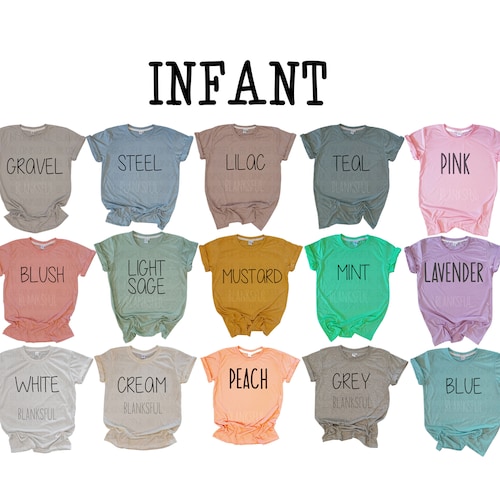 100 Polyester Infant Shirts Baby Tshirt Many Colors Etsy