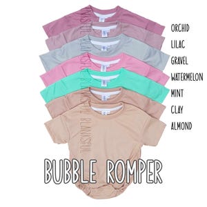 9 COLORS INFANT 100% Polyester Blank Sublimation Baggy Bubble Bodysuit Romper