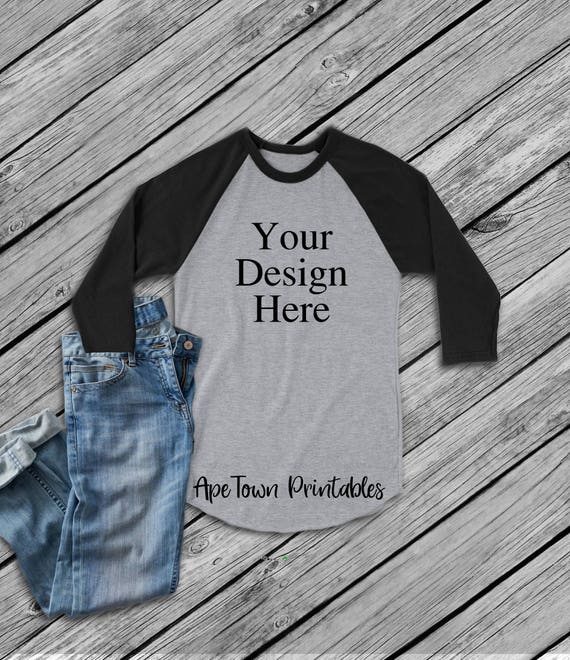 Download Blank Raglan Flat Lay Mockup Digital Clothing Mock up | Etsy