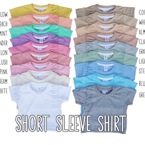 100% Polyester Infant Shirts, Baby T-Shirt, Many Colors, Sublimation Shirt Blank, Colored Shirts for Sublimation, Short Sleeve
