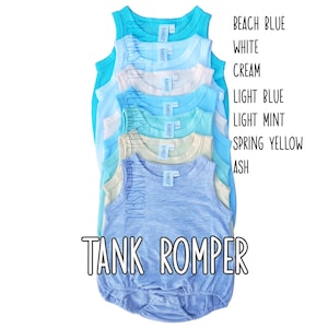 95% Boys Polyester Blank Sublimation Tank Romper