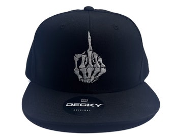 Skeleton Middle Finger Spooky Snapback