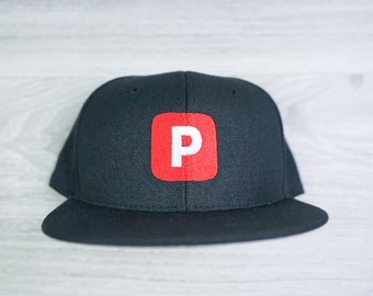 Pushing P Red Black Snapback
