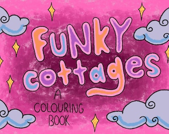 Livro de colorir imprimível Funky Cottages em PDF