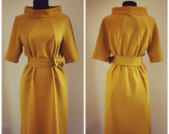 Ein Audrey Hepburn inspiriertes Kleid. 60er Jahre Stil Reproduktion eines Vintage Kleides, passender Gürtel, neu und handgefertigt nach Ihrem Maß!