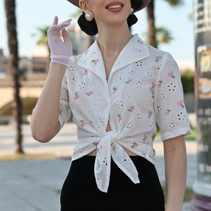 Cherry Broderie Anglaise Blouse