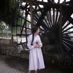 BISHOP SLEEVES COTTON DRESS