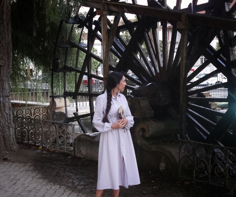 BISHOP SLEEVES COTTON DRESS