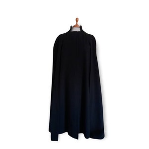 Winter dark academia couture cape coat merino wool/cashmere blend and double-lined image 5