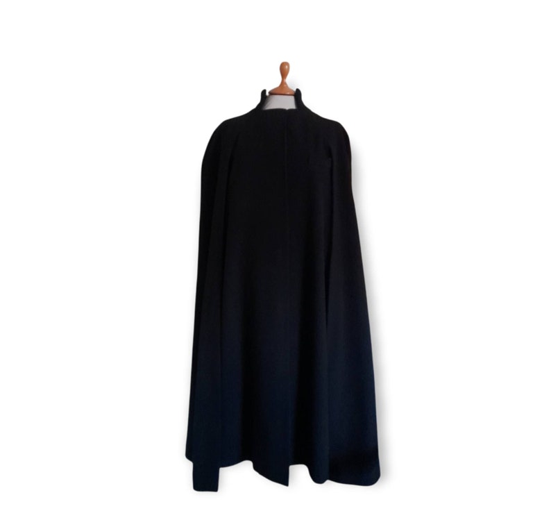 Winter dark academia couture cape coat merino wool/cashmere blend and double-lined image 5